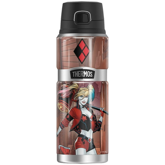 Batman Harley Quinn Alley THERMOS STAINLESS KING Stainless Steel Drink Bottle, Vacuum insulated & Double Wall, 24oz