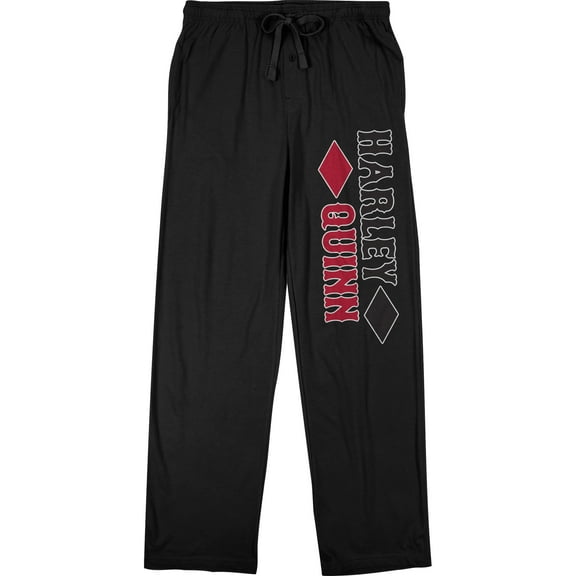 Batman Harley Quinn Men's Black Sleep Pajama Pants-Large