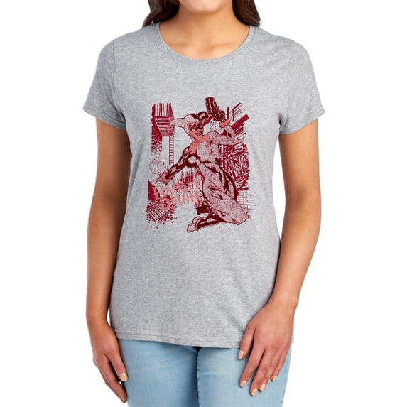 Batman Harleys Packing Women's T Shirt, Athletic Heather, Medium