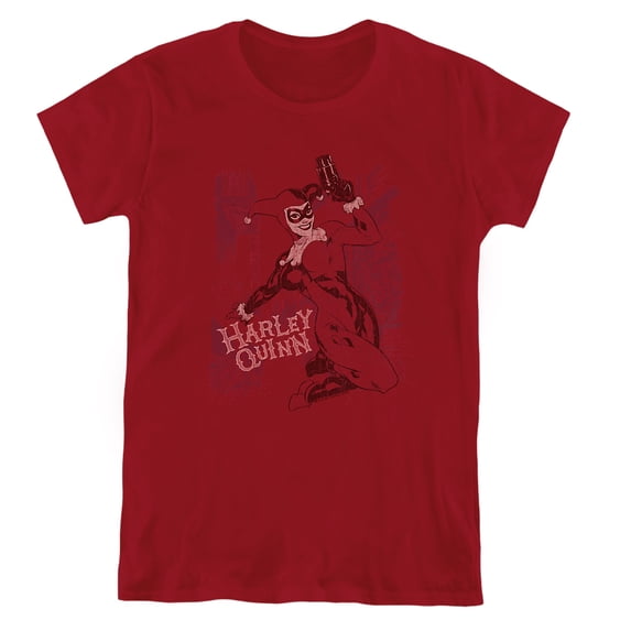 Batman Harleys Packing Women's T Shirt, Cardinal, Large