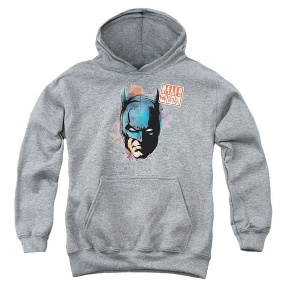 Batman - Hello - Youth Hooded Sweatshirt - Medium