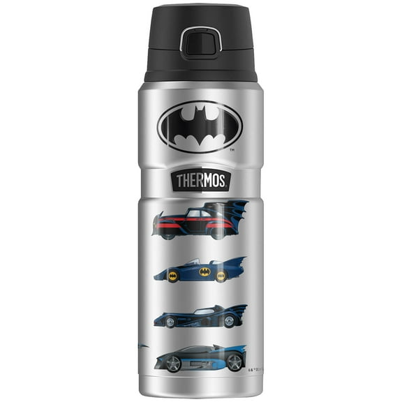 Batman History of Batmobiles THERMOS STAINLESS KING Stainless Steel Drink Bottle, Vacuum insulated & Double Wall, 24oz