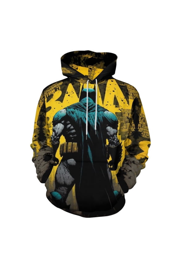 Batman Hoodie Men's Novelty Hoodie 3D Print Pullover Hooded Long Sleeve Sweatshirts Tops Blouse with Pocket