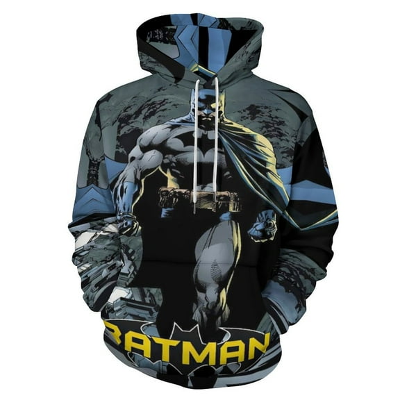 Batman Hoodie Men's Novelty Hoodie 3D Print Pullover Hooded Long Sleeve Sweatshirts Tops Blouse with Pocket