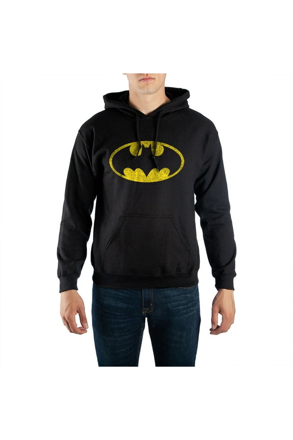 Batman Hoodie Mens DC Comics Clothing-Large