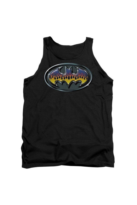 Batman Hot Rod Shield Adult Tank Top Black