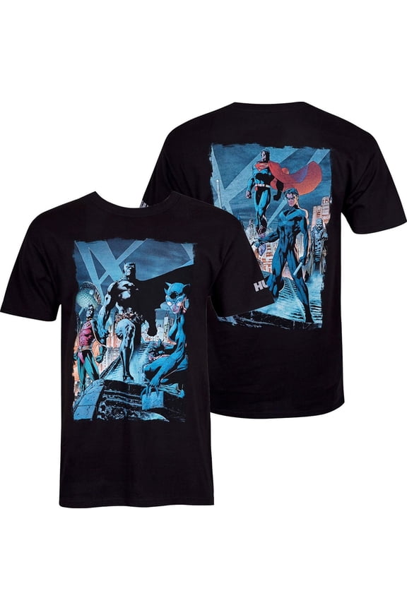 Hush Comic Rooftop Meeting Image Men's T-Shirt-4XLarge