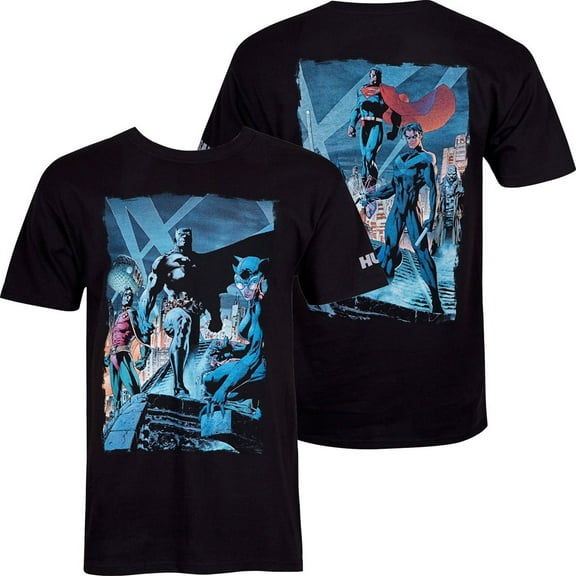 Batman  Batman Hush Comic Rooftop Meeting Image Mens T-Shirt - Small