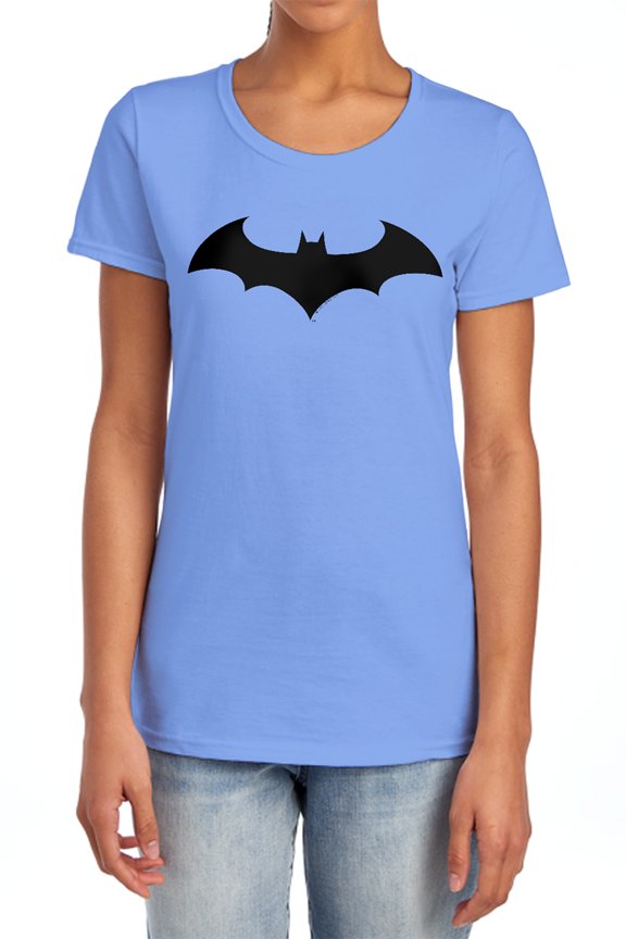 Batman Hush Logo Women's T Shirt, Carolina Blue, Medium