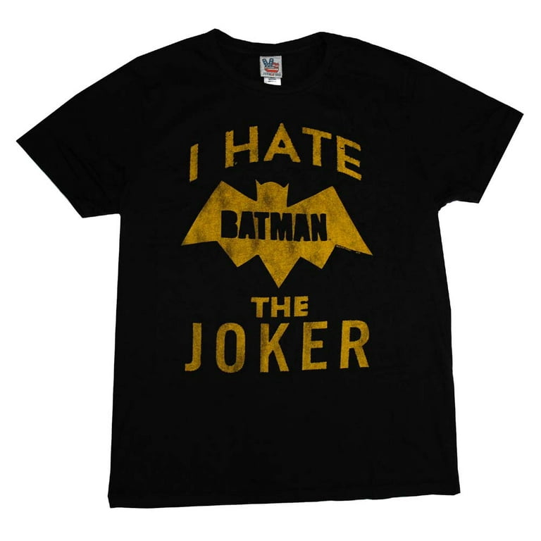 Batman I Hate The Joker DC Comics Vintage Style Junk Food Adult T