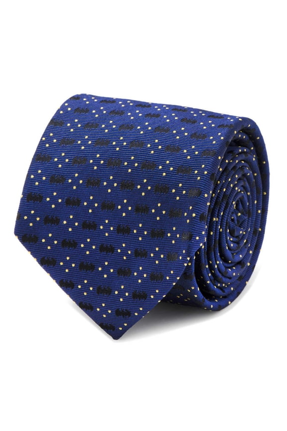 DC Batman Icon Diamond Dot Navy Mens Tie
