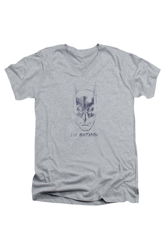 Batman - Im Batman - Slim Fit V Neck Shirt - Medium