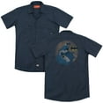 thumbnail image 1 of Batman In The Spotlight (Back Print) Adult Work Shirt Navy, 1 of 3