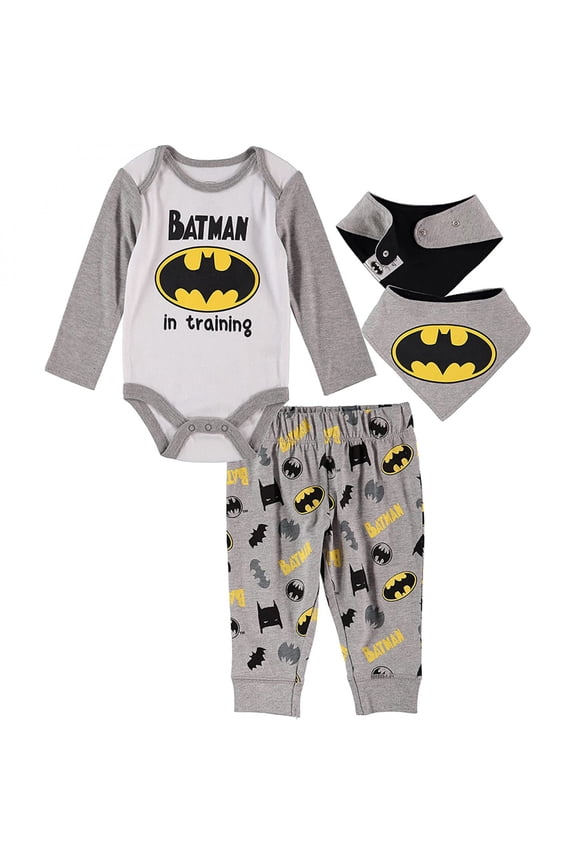 In Training 3-Piece Infant Bodysuit Pant and Bib Set-3-6 Months