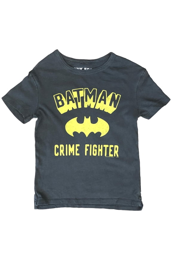 Infant & Toddler Boys Gray Short Sleeve Crime Fighter T-Shirt Tee 5T
