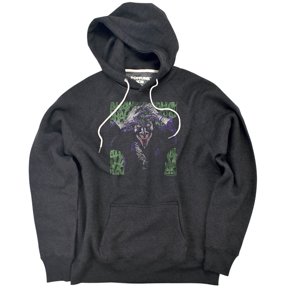 Batman Insanity Unisex Adult Slim Fit Pull-Over Heather Hoodie, Charcoal, Small