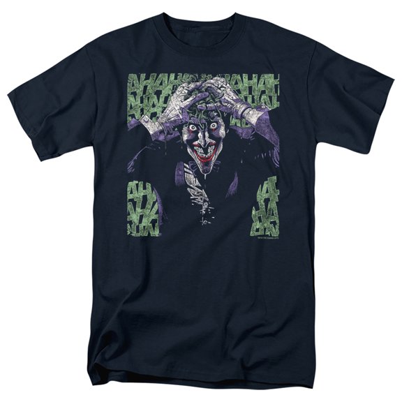 Batman Insanity Unisex Adult T Shirt, Navy, Medium