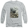 thumbnail image 1 of Batman Instill Fear Long Sleeve Adult 18/1 T-Shirt Silver, 1 of 1