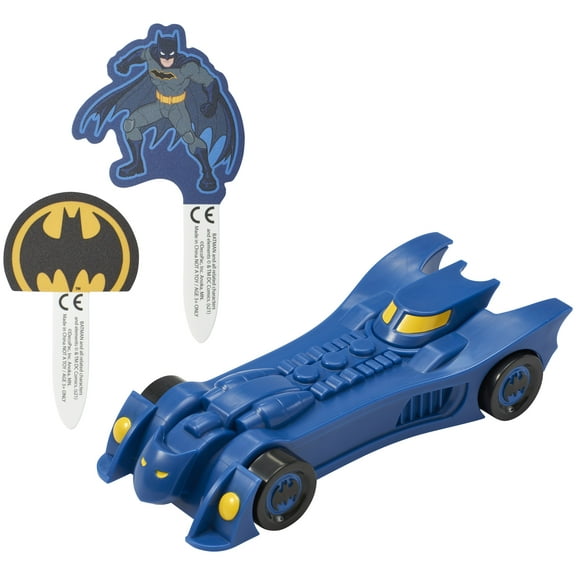 Batman Into Action Cake Decoration DecoSet, 3 Piece Cake Topper Set by DecoPac