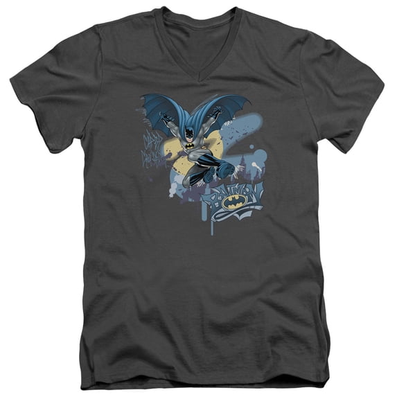 Batman - Into The Night - Slim Fit V Neck Shirt - XX-Large