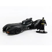 Batman Jada Toys 1989 Batmobile and BatmanAction Figure Accessories (1.65") with 1:32 Scale Die-Cast Vehicle