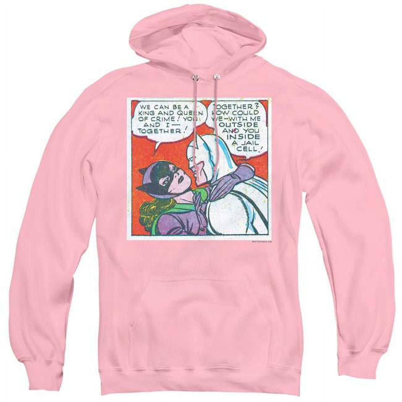 Batman Jail Cell Adult Pull Over Hoodie Pink Medium Walmart
