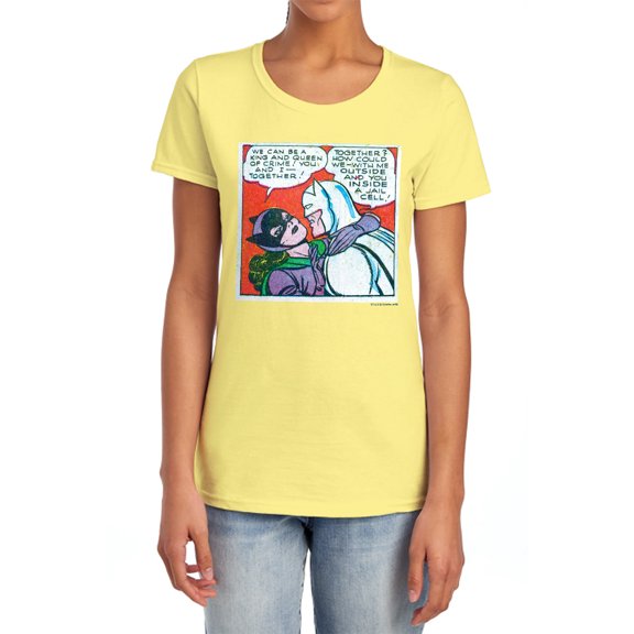 Batman Jail Cell Women's T Shirt, Banana, Medium