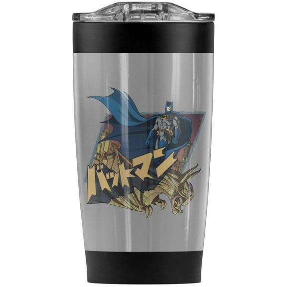 Batman Japanese Knight Stainless Steel Tumbler 20 oz Coffee Travel Mug/Cup, Vacuum Insulated & Double Wall with Leakproof Sliding Lid | Great for Hot Drinks and Cold Beverages
