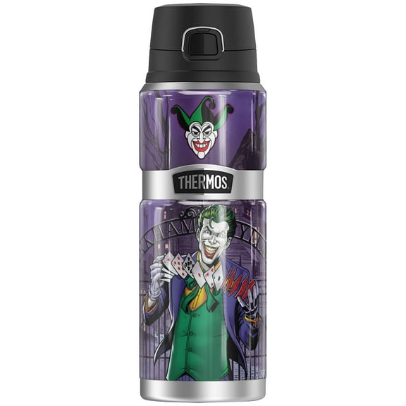 Batman Joker Arkham THERMOS STAINLESS KING Stainless Steel Drink Bottle, Vacuum insulated & Double Wall, 24oz