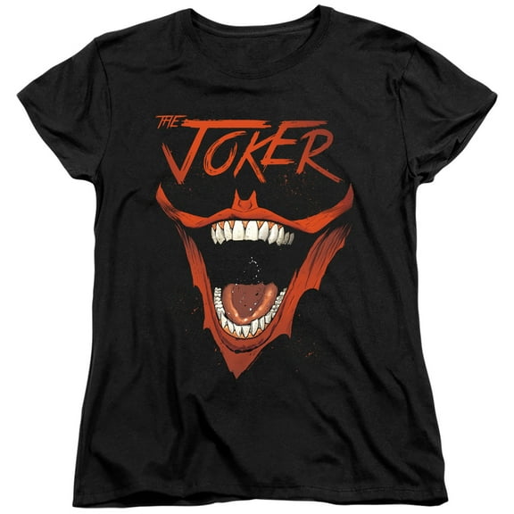 Batman Joker Bat Laugh S/S Women'S Tee Black