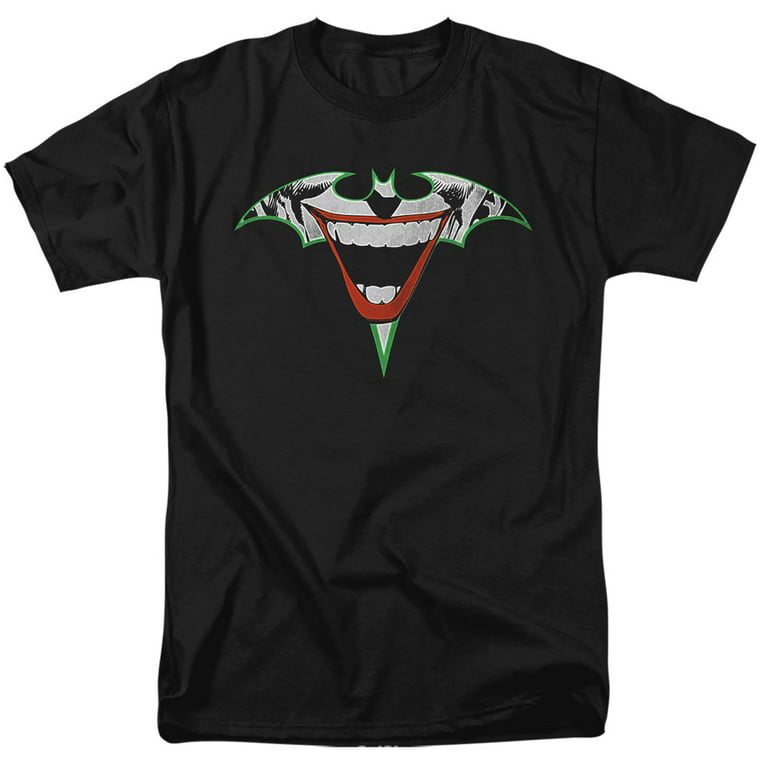 Batman Joker Bat Logo S/S Adult 18/1 T-Shirt Black