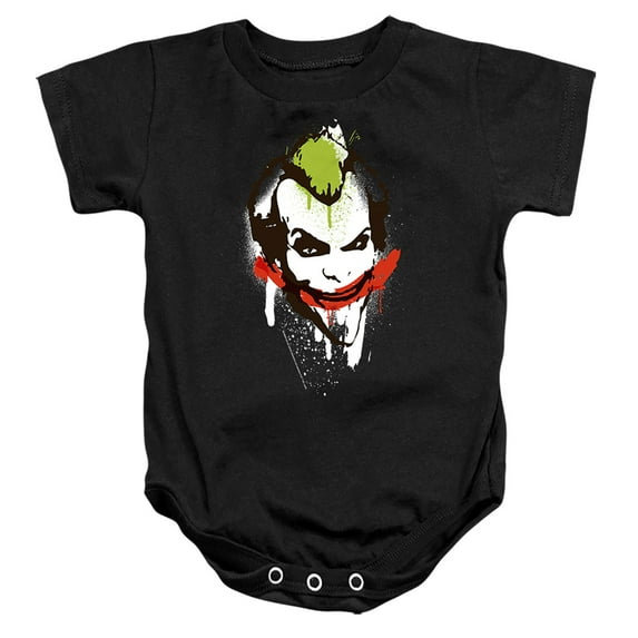Batman Joker Big Face Unisex Infant Snap Suit for Baby (18 Months) Black