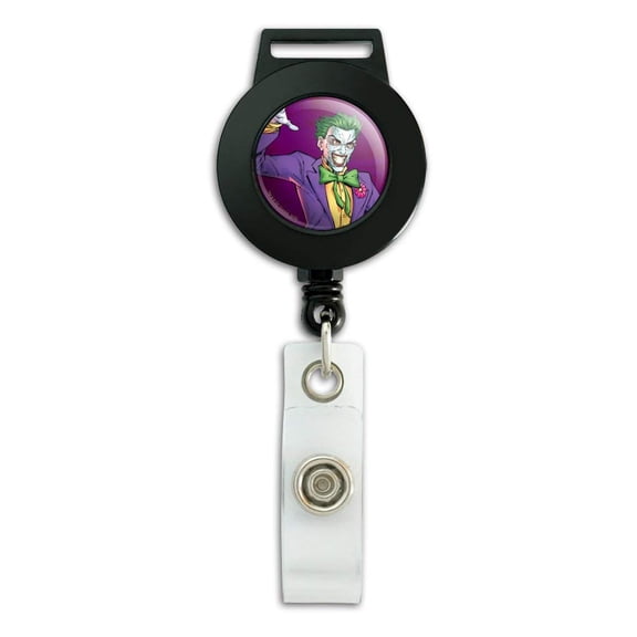 Batman Joker Character Lanyard Retractable Reel Badge ID Card Holder