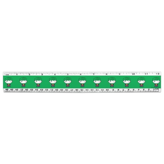 Batman Joker Cute Chibi Character 12 Inch Standard and Metric Plastic Ruler