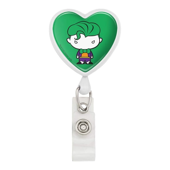 Batman Joker Cute Chibi Character Heart Lanyard Retractable Reel Badge ID Card Holder