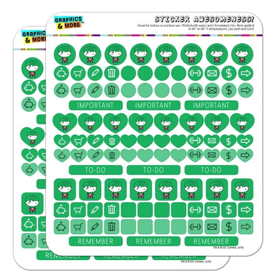 Batman Joker Cute Chibi Character Planner Calendar Scrapbooking Crafting Sticker Set