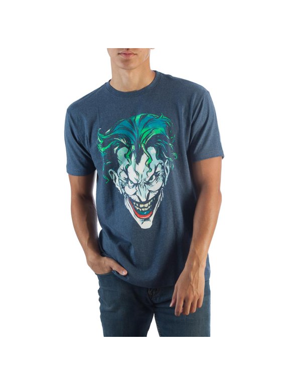 Batman Joker Face Navy Ht Tee Shirt T-Shirt-X-Large
