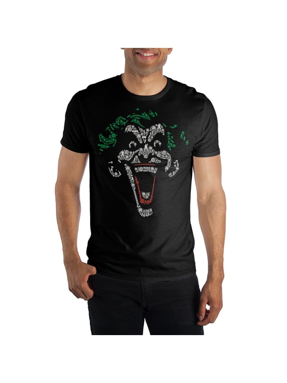 Batman Joker Full Face Evil Maniacal Smile Tee Shirt T-Shirt-5XL