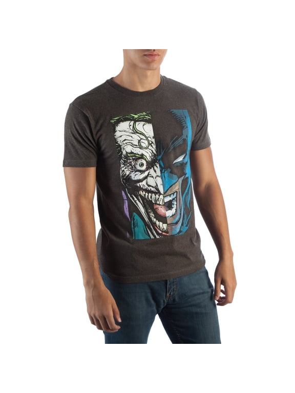 Batman Joker Half Face Tee Shirt T-Shirt-X-Large