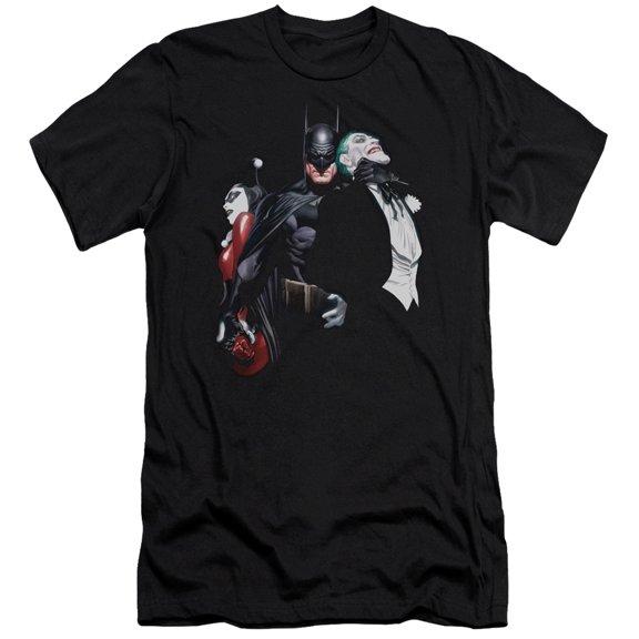 Batman - Joker Harley Choke - Premium Slim Fit Short Sleeve Shirt - Medium