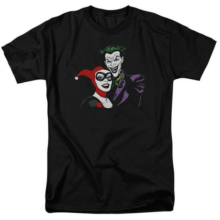 The Joker Adult Unisex Black Jester T-Shirt DC The Joker Adult Unisex Black Jester T-Shirt DC