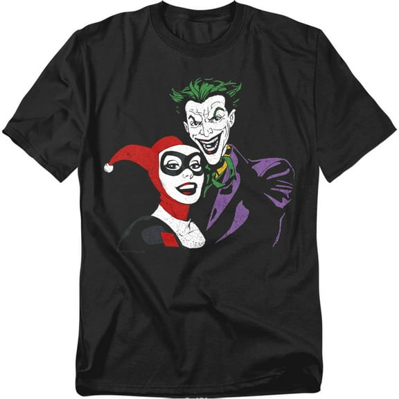Batman T-Shirt Joker & Harley Unisex Graphic Tee For Men & Women Black 