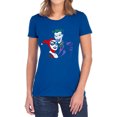 thumbnail image 1 of Batman Joker & Harley Women's T Shirt, Royal, Large, 1 of 6