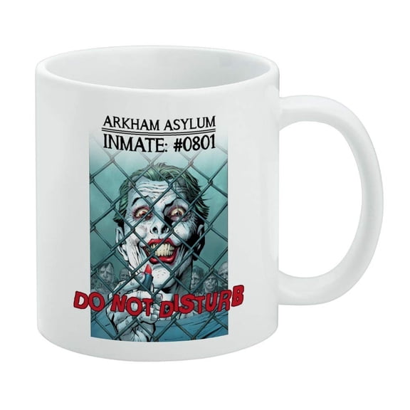 Batman Joker Inmate Do Not Disturb White Mug