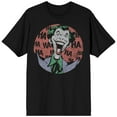 thumbnail image 1 of Batman Joker Laughing Circle Men's Black T-shirt-3XL, 1 of 3