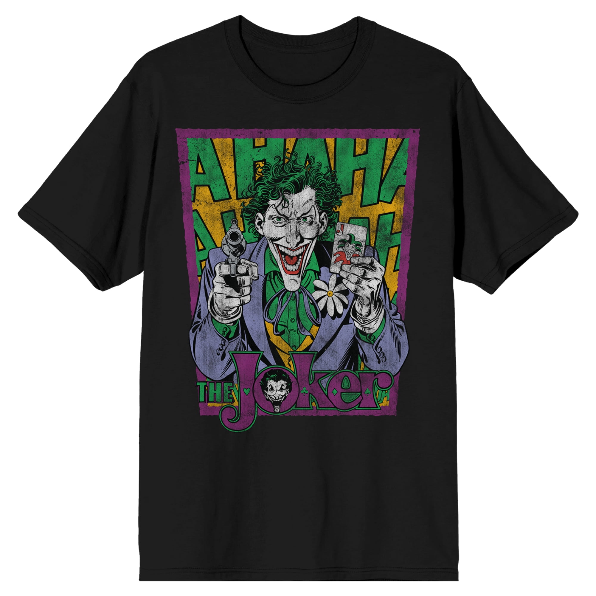 Batman Joker Laughing Men\'s Black T-shirt