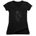 thumbnail image 1 of Batman Joker Leaves Arkham Junior Women's T-Shirt V-Neck Black, 1 of 2