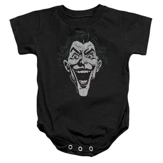 Batman Joker Lines Unisex Infant Snap Suit for Baby (18 Months) Black