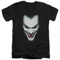 thumbnail image 1 of Batman Joker Portrait S/S Adult V-Neck T-Shirt 30/1 T-Shirt Black, 1 of 1