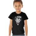 thumbnail image 1 of Batman Joker Red On Black Kids T Shirt (2) for Youth Toddler Boys and Girls, Black, 1 of 5